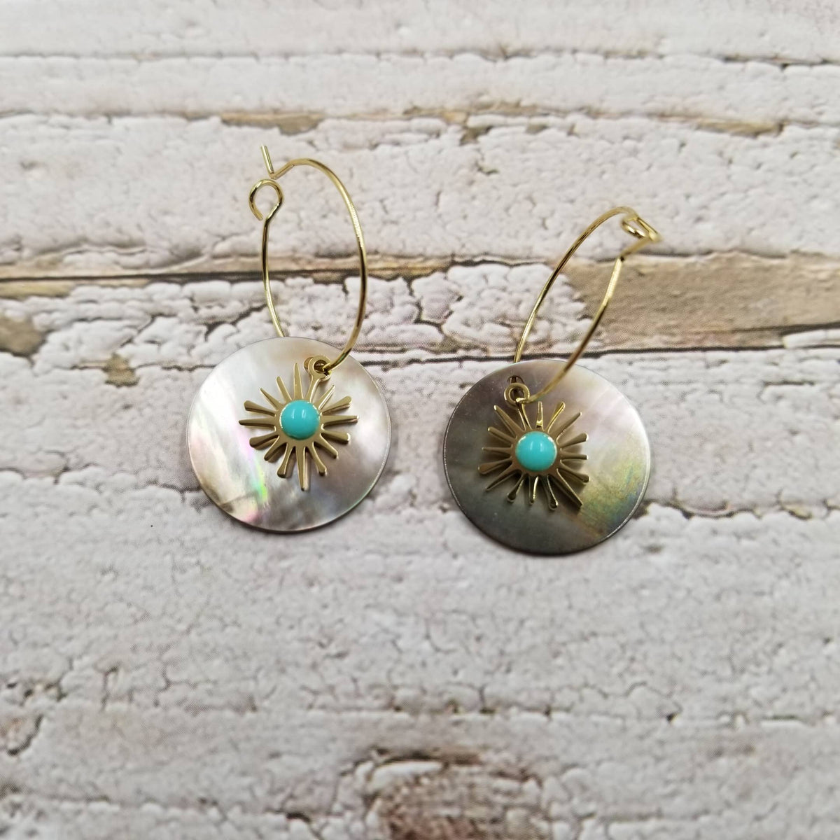 Shell Turquoise Earrings