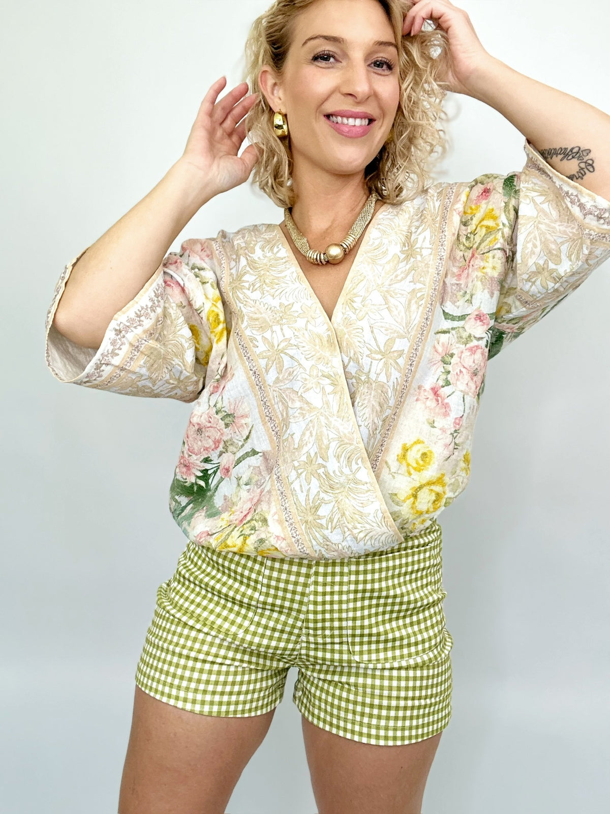 Amara Floral Wrap Kimono Top