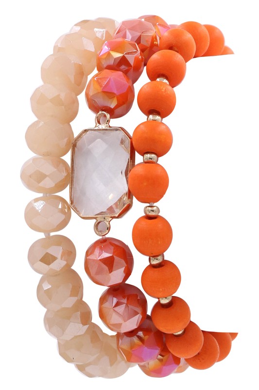 Faceted Bead Bracelet Set 43683