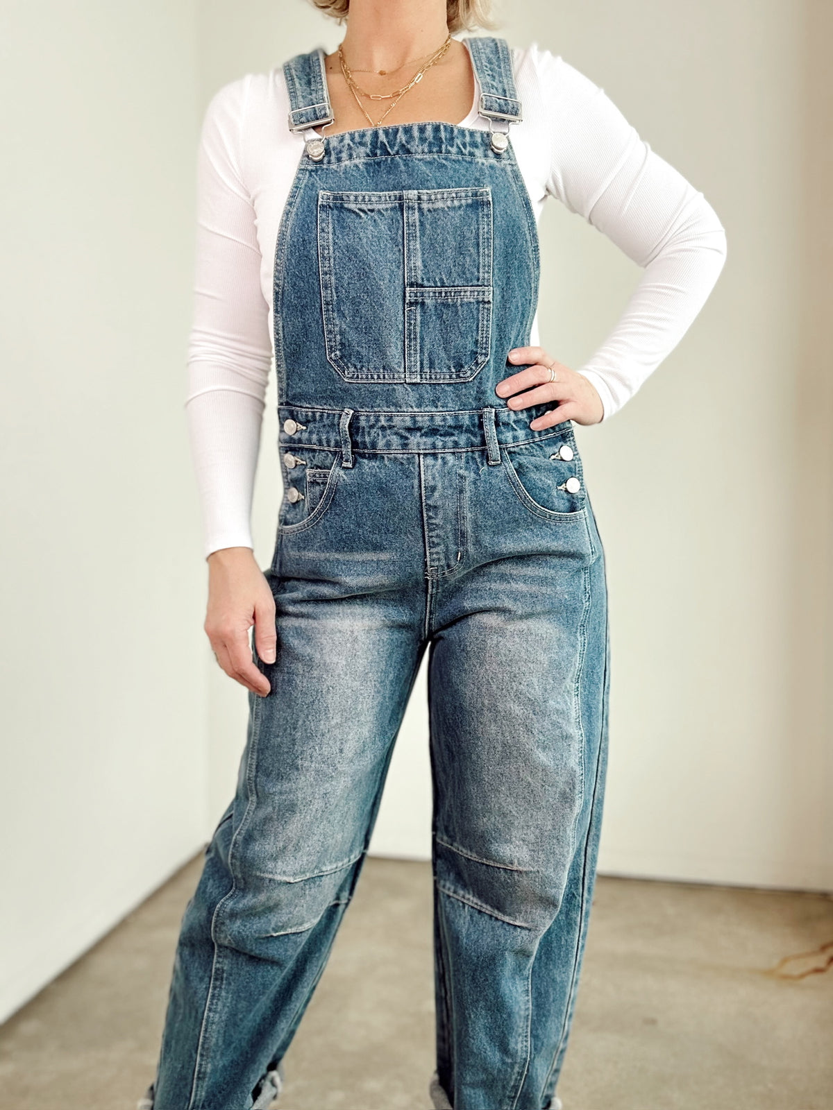 Rylie Denim Overall Denim