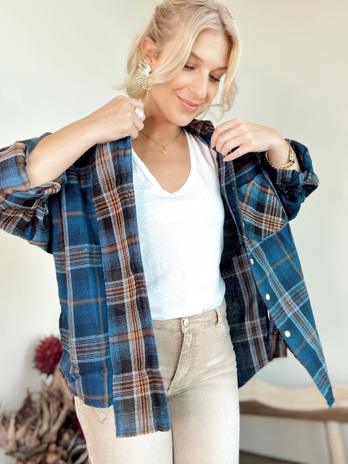 Dylan Flannel Shirt Navy