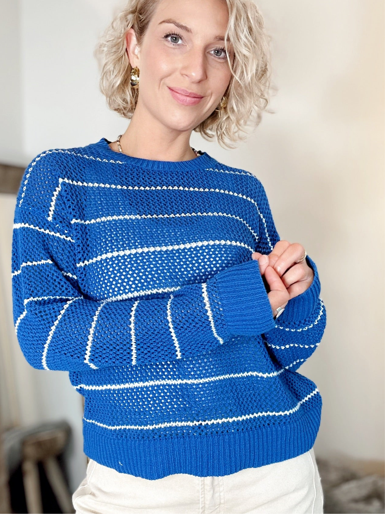 Mandy Striped Knit Sweater