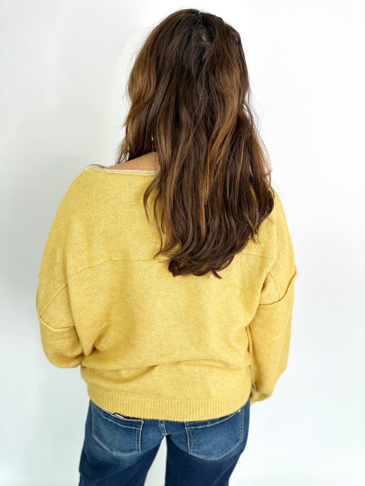 Cassie Cashmere Touch Oversized Sweater Honey Mustard