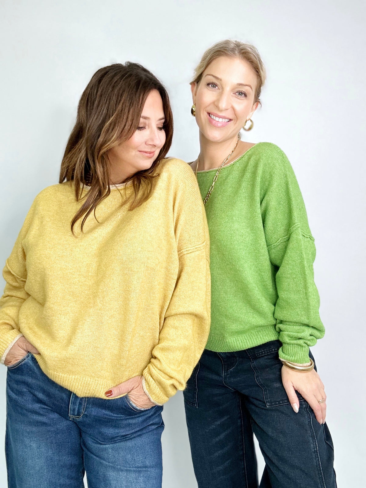 Cassie Cashmere Touch Oversized Sweater Honey Mustard