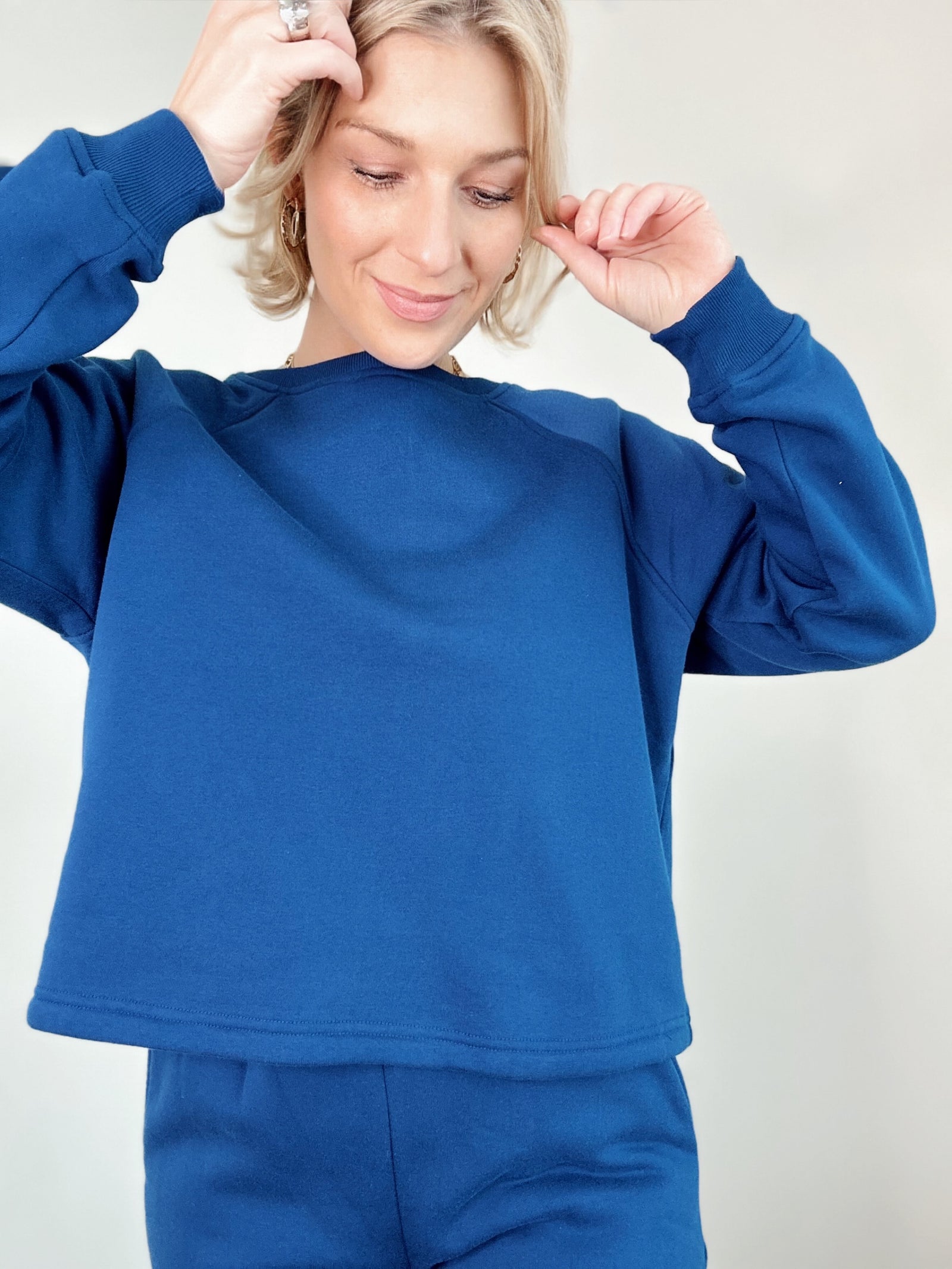 Kara Pullover & Sweatpant Set Lt. Navy