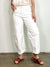Lara High Rise Barrel Jeans Cream