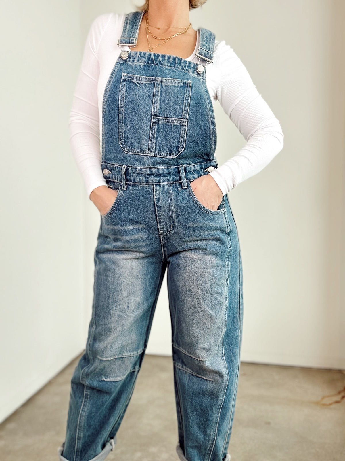 Rylie Denim Overall Denim