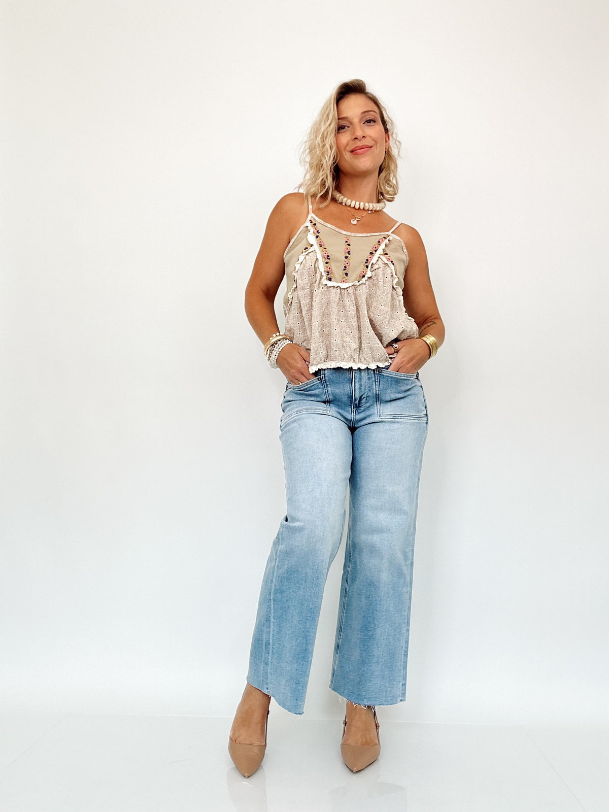 Reese Super High Rise Wide Leg Jeans