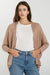 Kamie Dolman Sleeve Open Front Cardigan Mocha