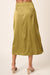 Charlotte Satin Midi Skirt, Green Tea