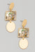 Oval & Square Dangle Earrings
