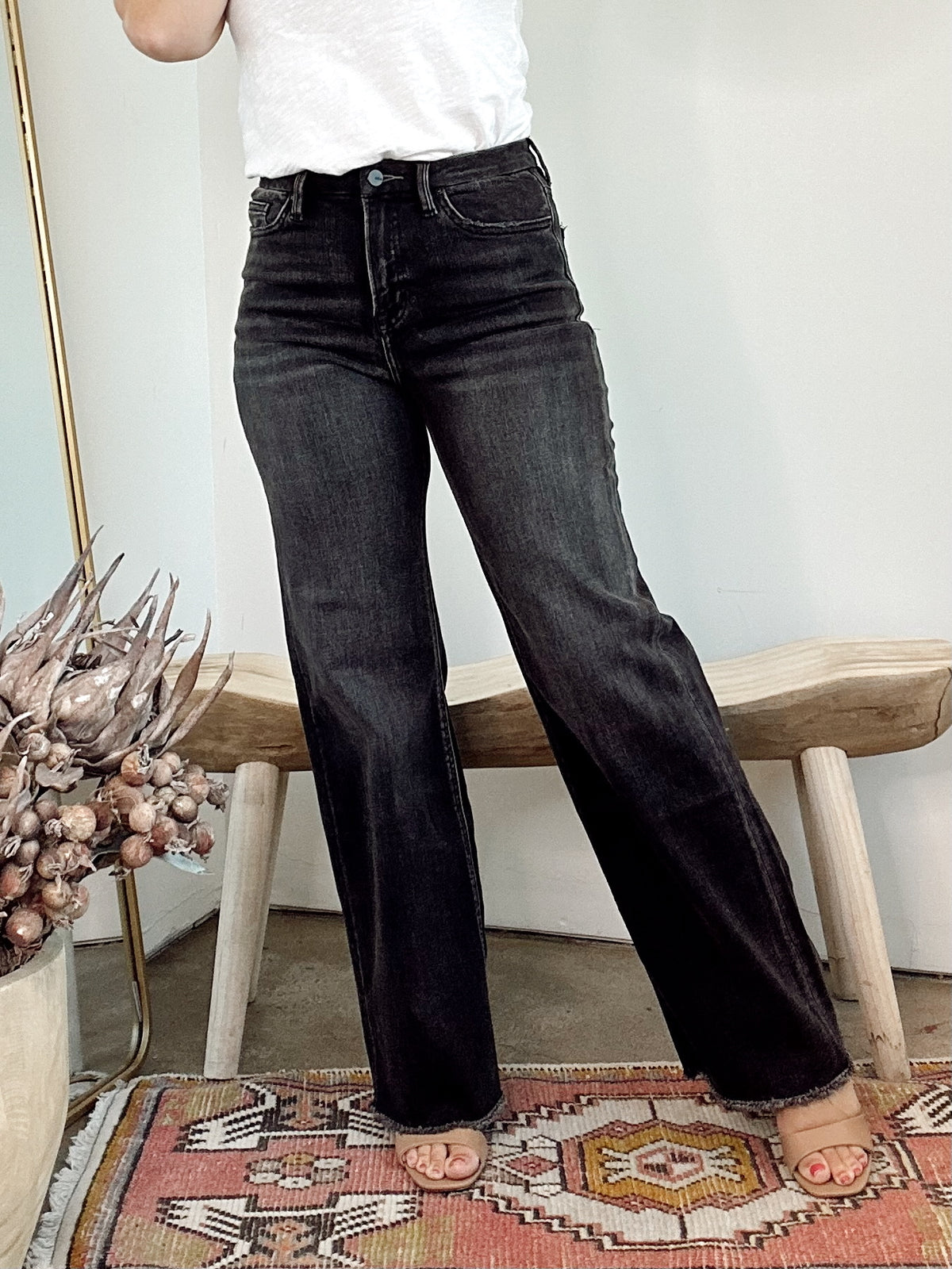 Ava High Rise Wide Leg Jeans
