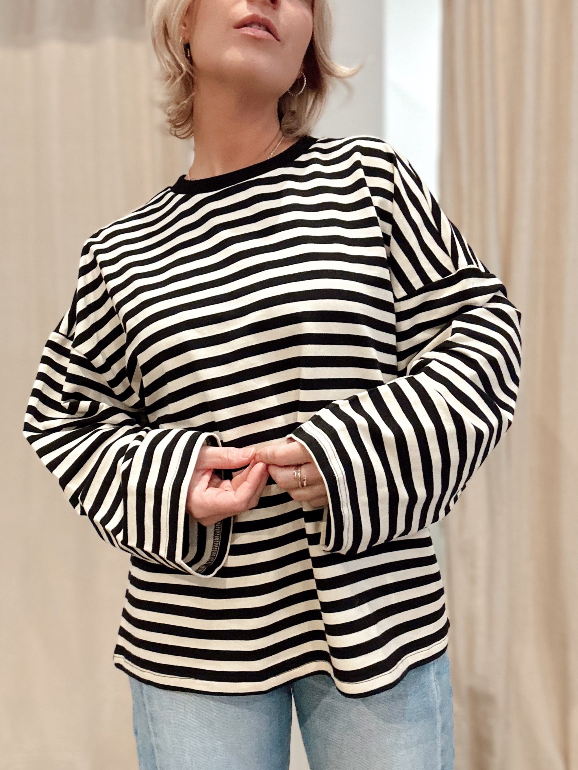 Andie Striped Oversized Top