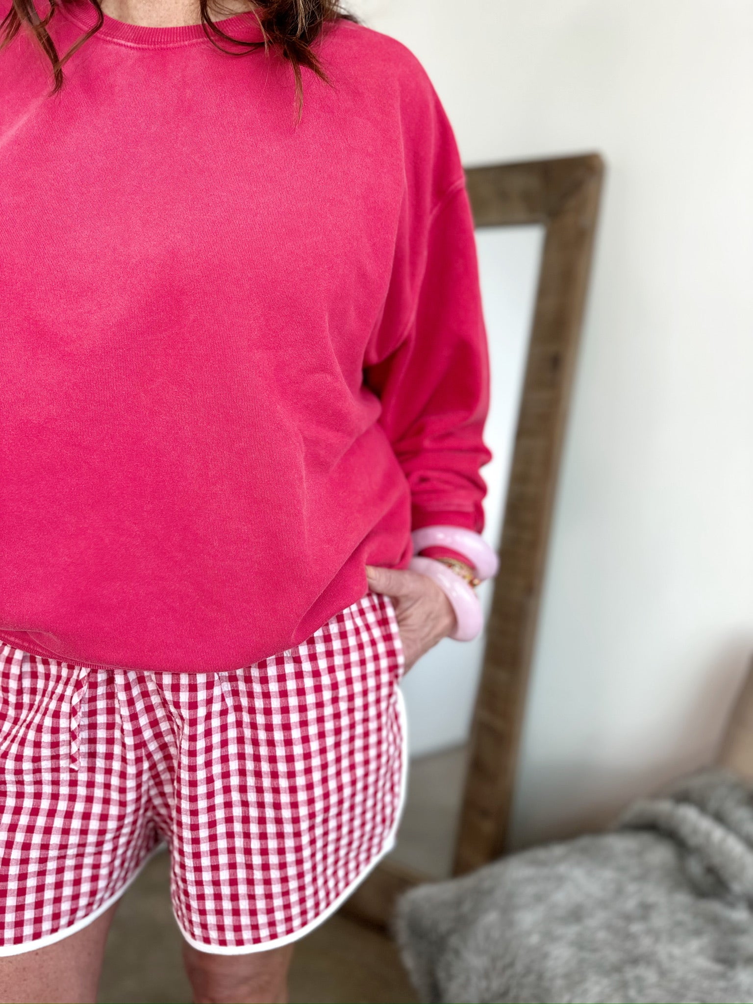 Michelle Crew Neck Sweatshirt Red