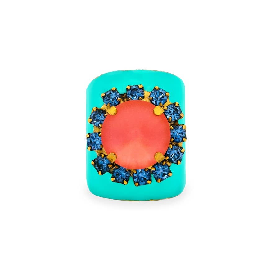 TOVA Jacci Ring in Enamel: Mint