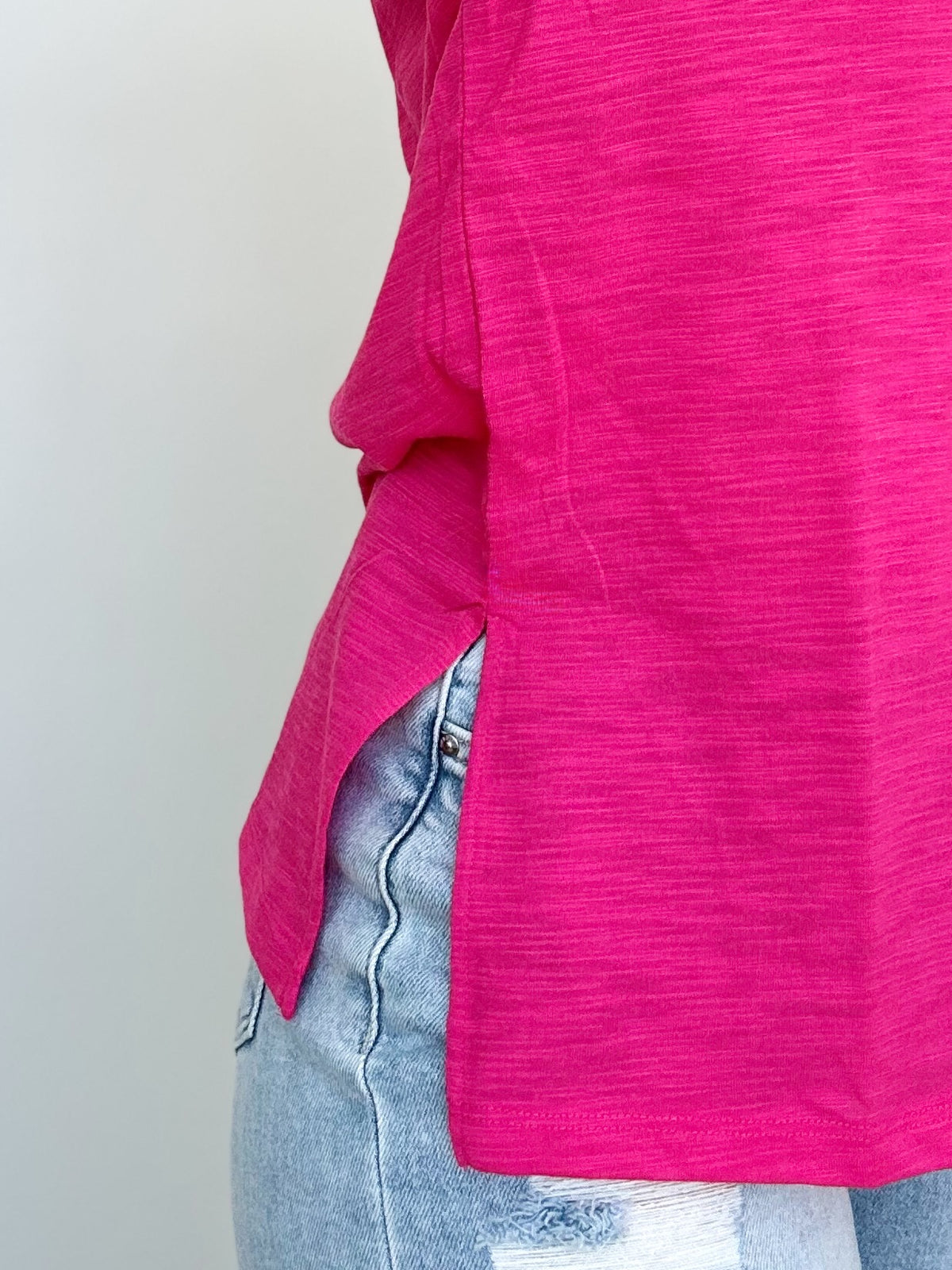Sydney V-neck Short Sleeve Top Pink