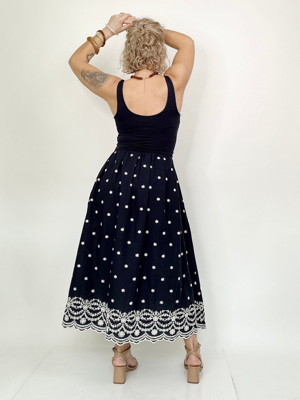Blakely Scallop Edge Midi Dress