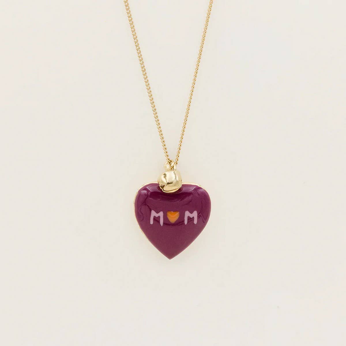 Mom Heart Locket Necklace