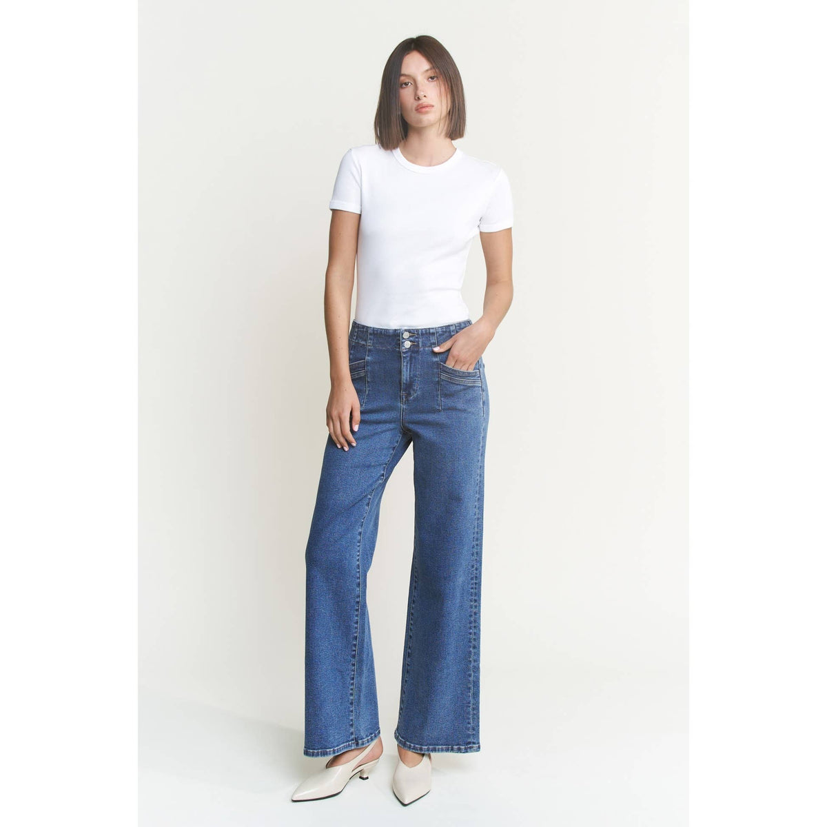 Jenny High Rise Wide Leg Jean