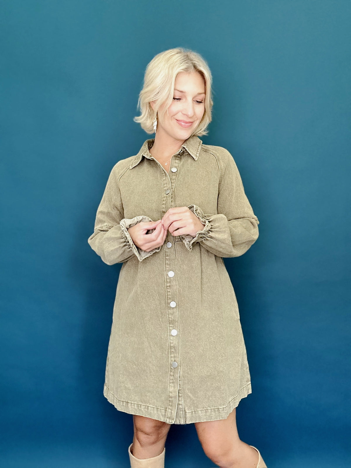 Elise Mini Dress Olive