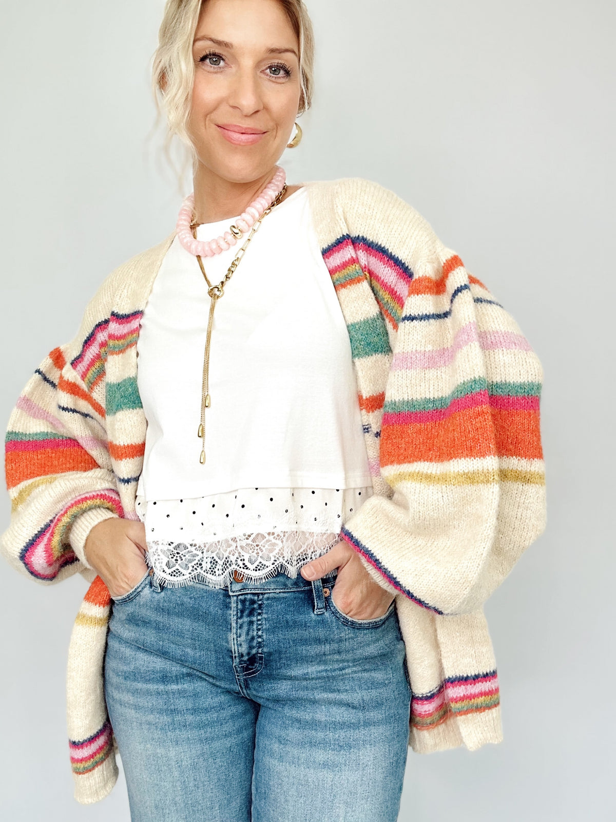 Evelyn Stripe Cardigan Multi