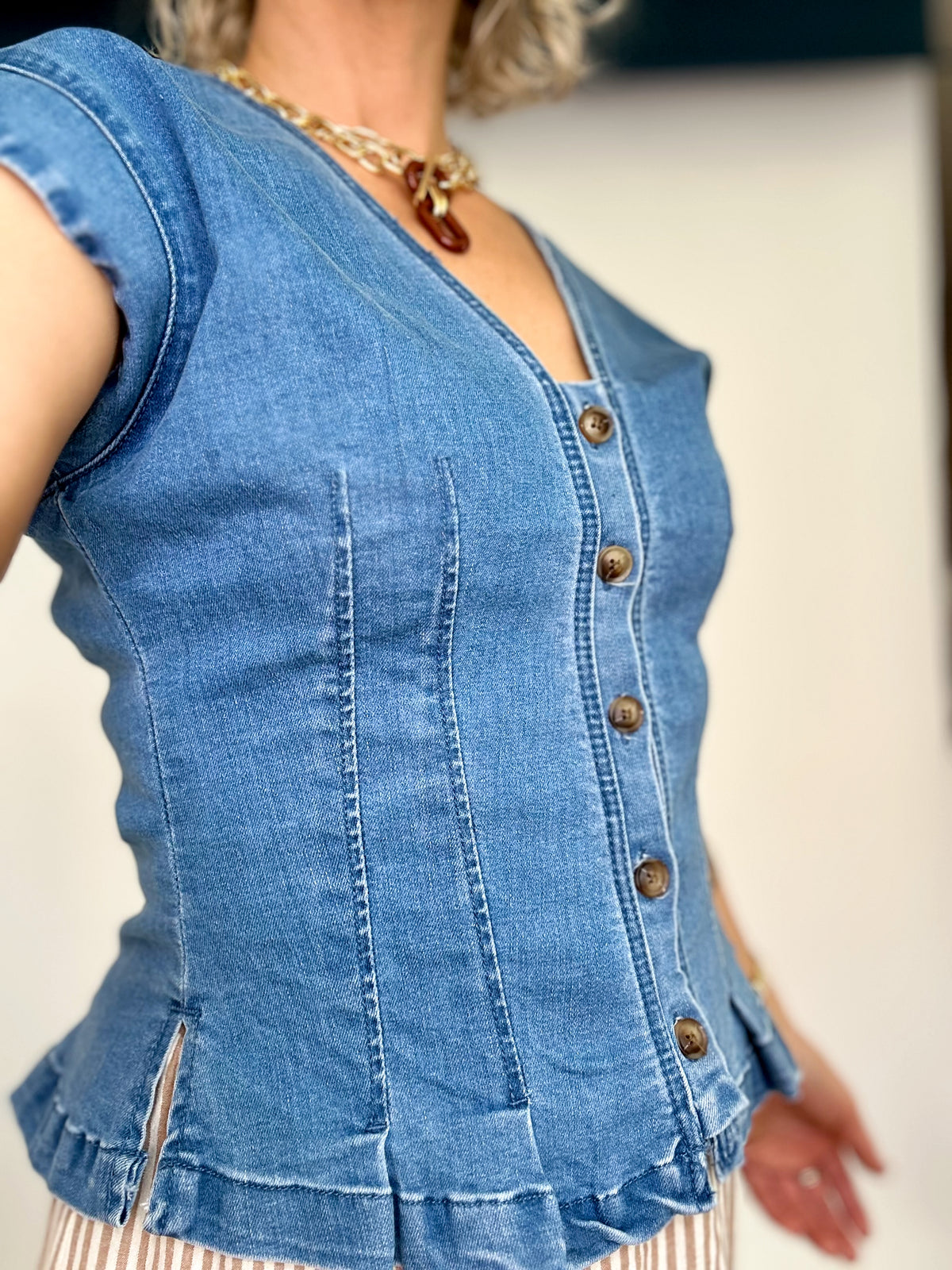Lainey Denim Top