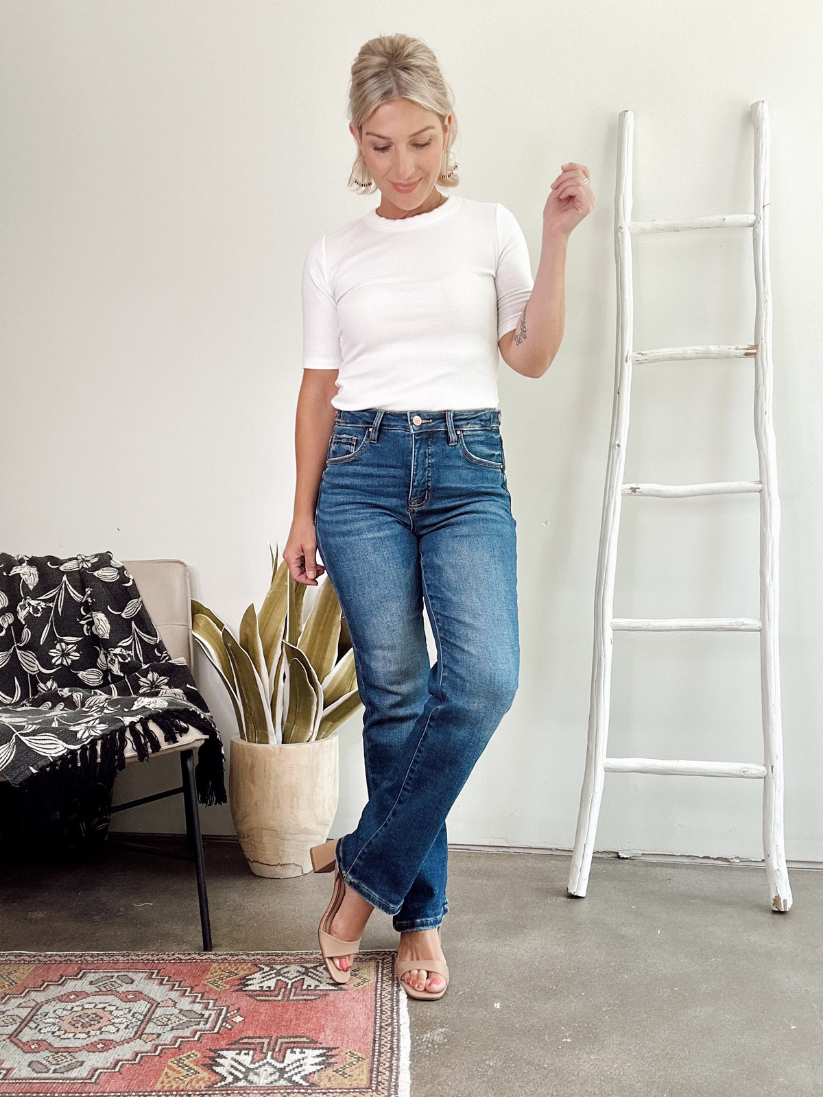 Rae High Rise Ankle Straight Jean