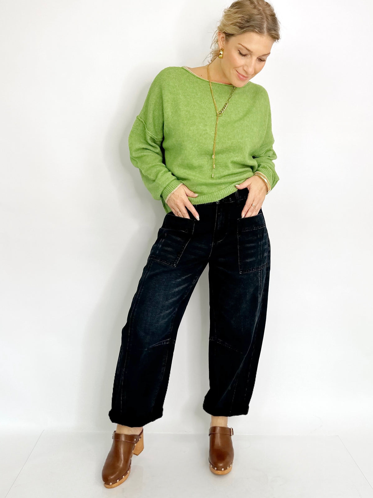 Missy Barrel Jeans Dark Washed