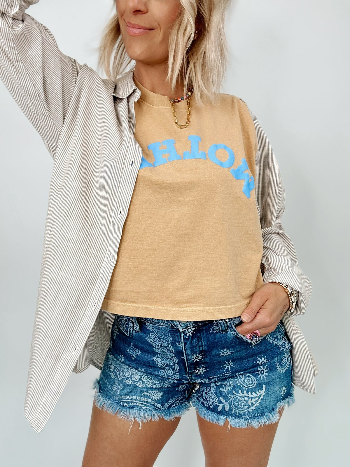 Upside-Down Puff Mother Tank Top