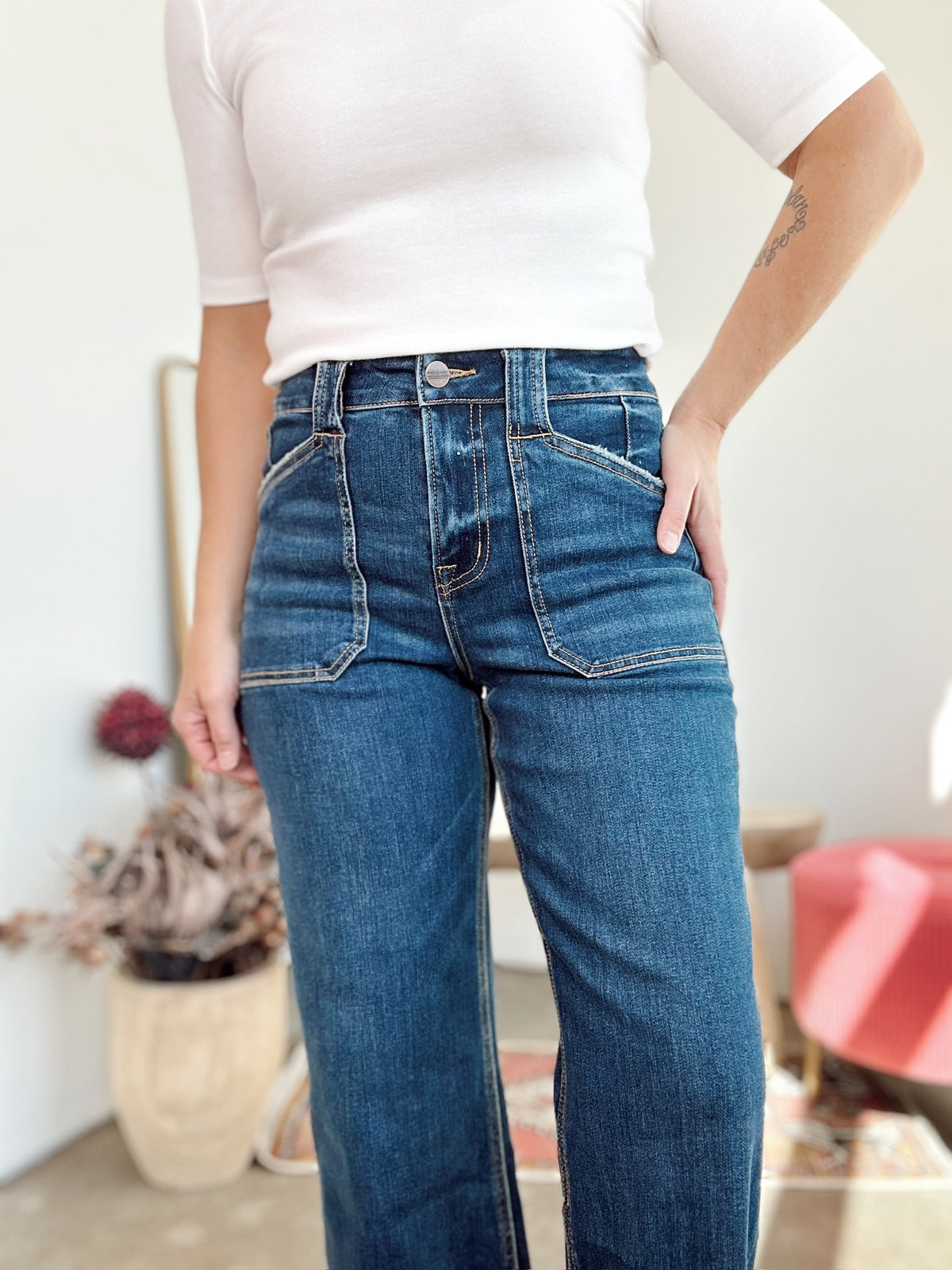 Rebecca High Rise Wide Leg Jeans