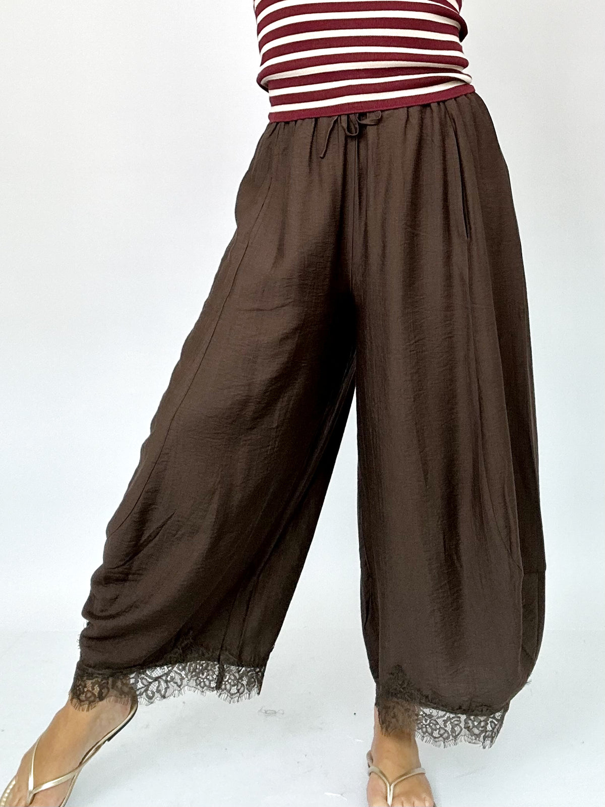 Lorelei Barrel Fit Pants Dk. Brown