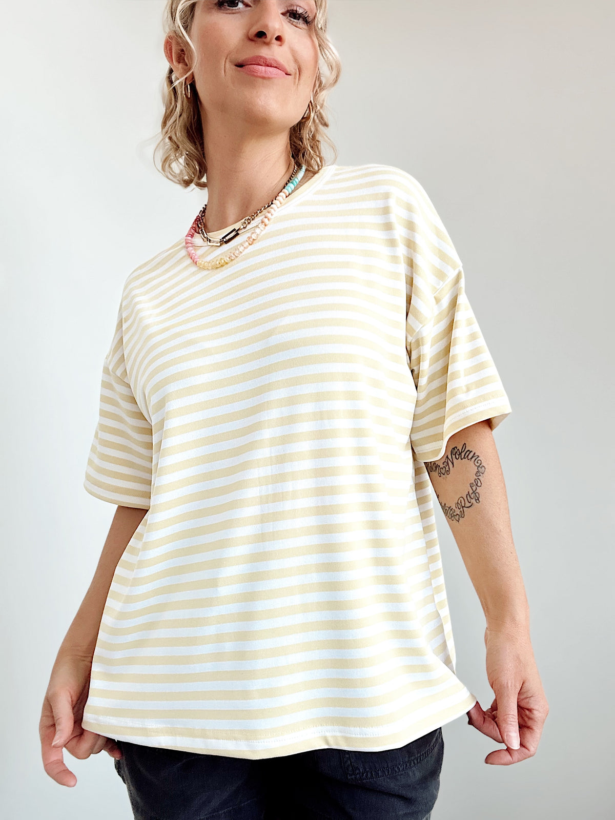Daisy Oversized Stripe T-shirt