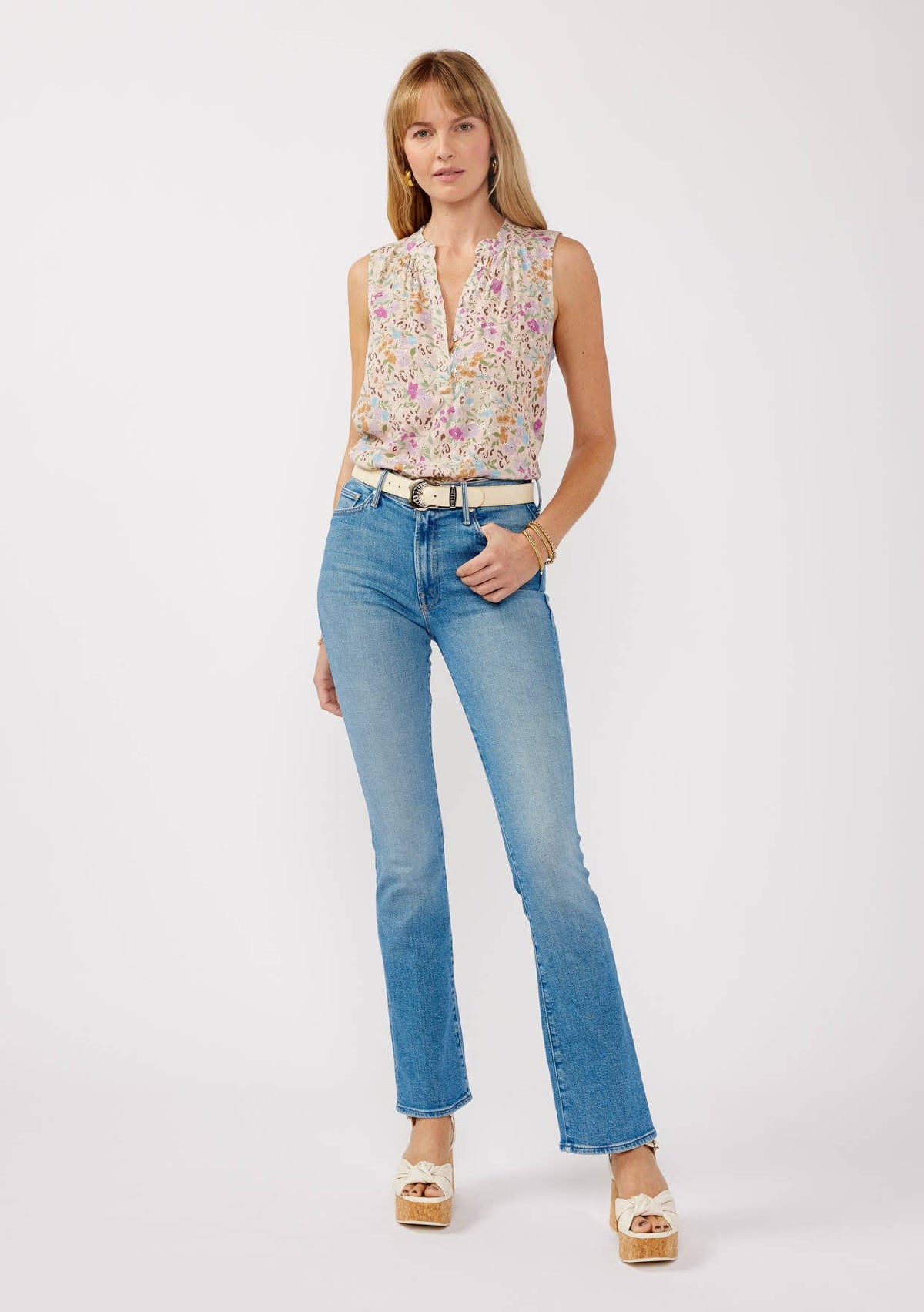 Jo Floral Eyelet Tank