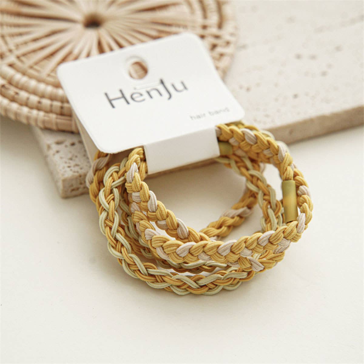 Twisted Hair Ties Yellow