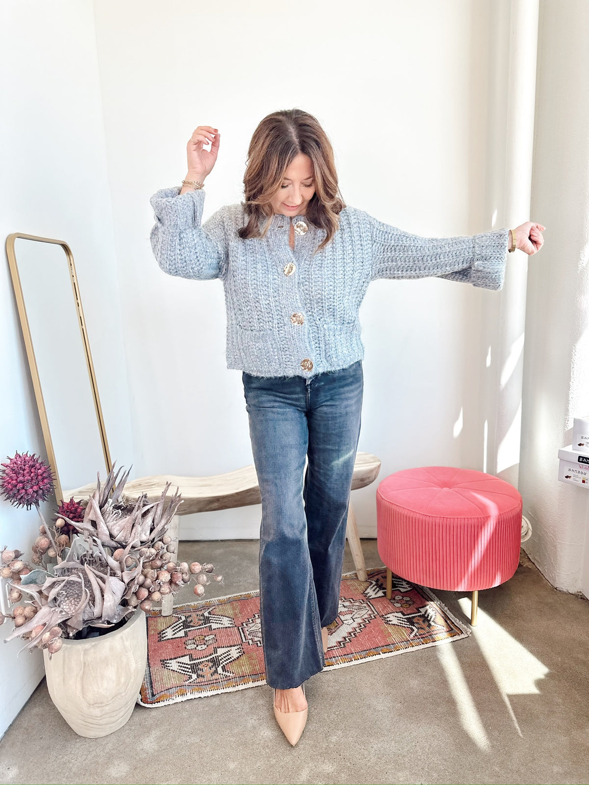 Melinda Knit Cardigan H. Grey