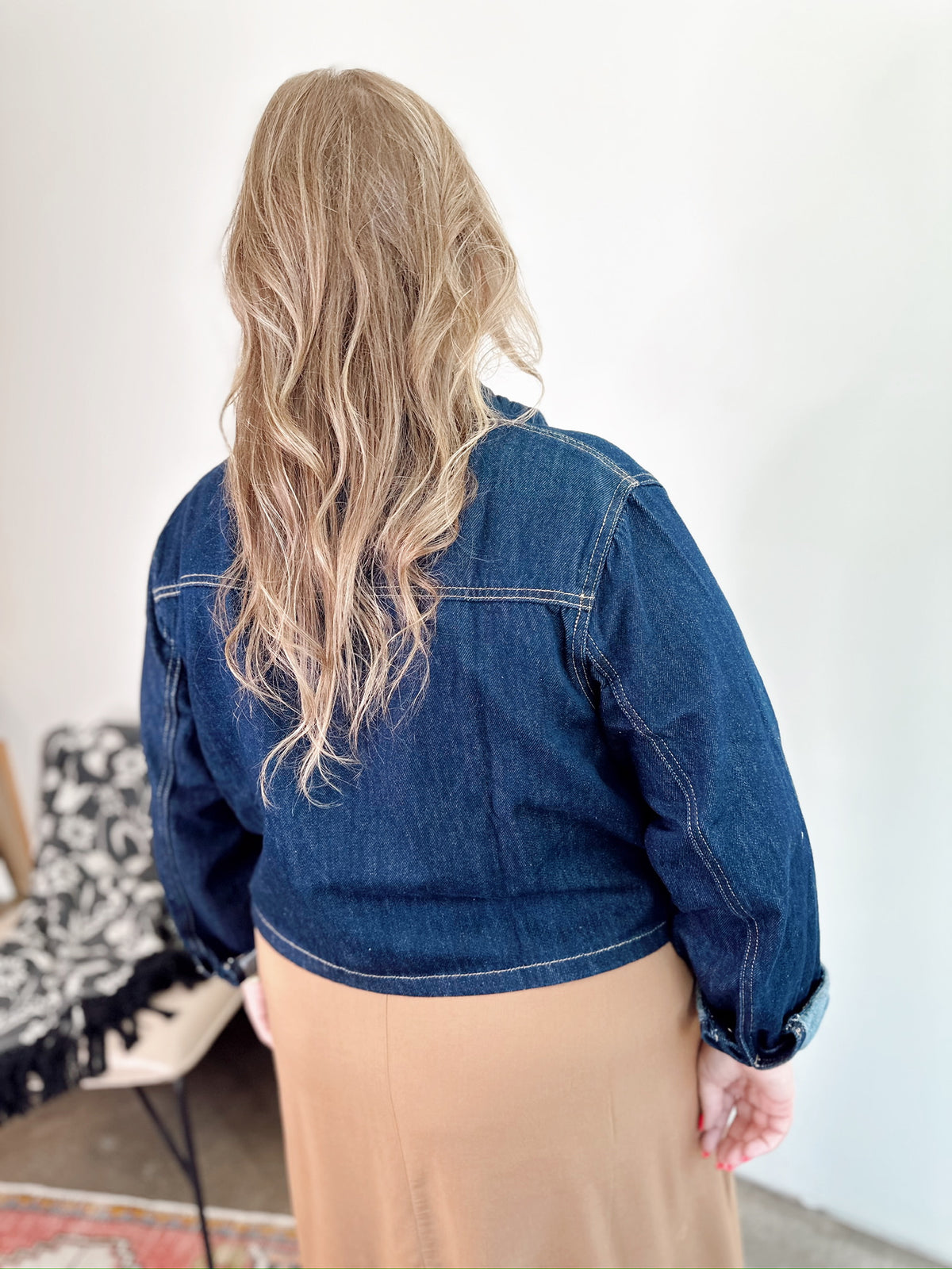 Daisy Crop Denim Shacket