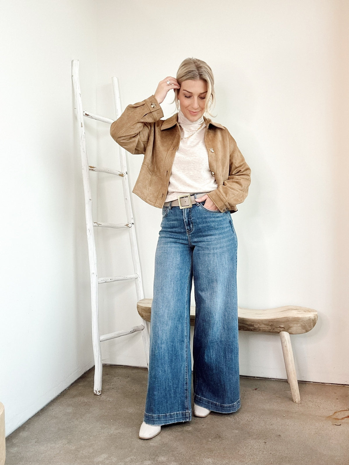 Sadie Suede Cropped Jacket