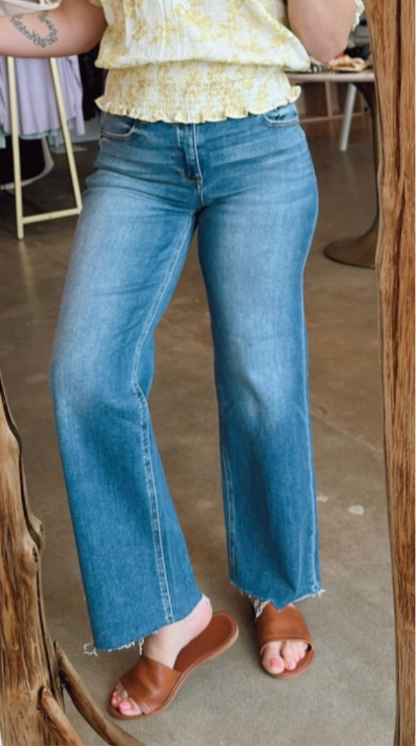 Kat Mid Rise Straight Denim
