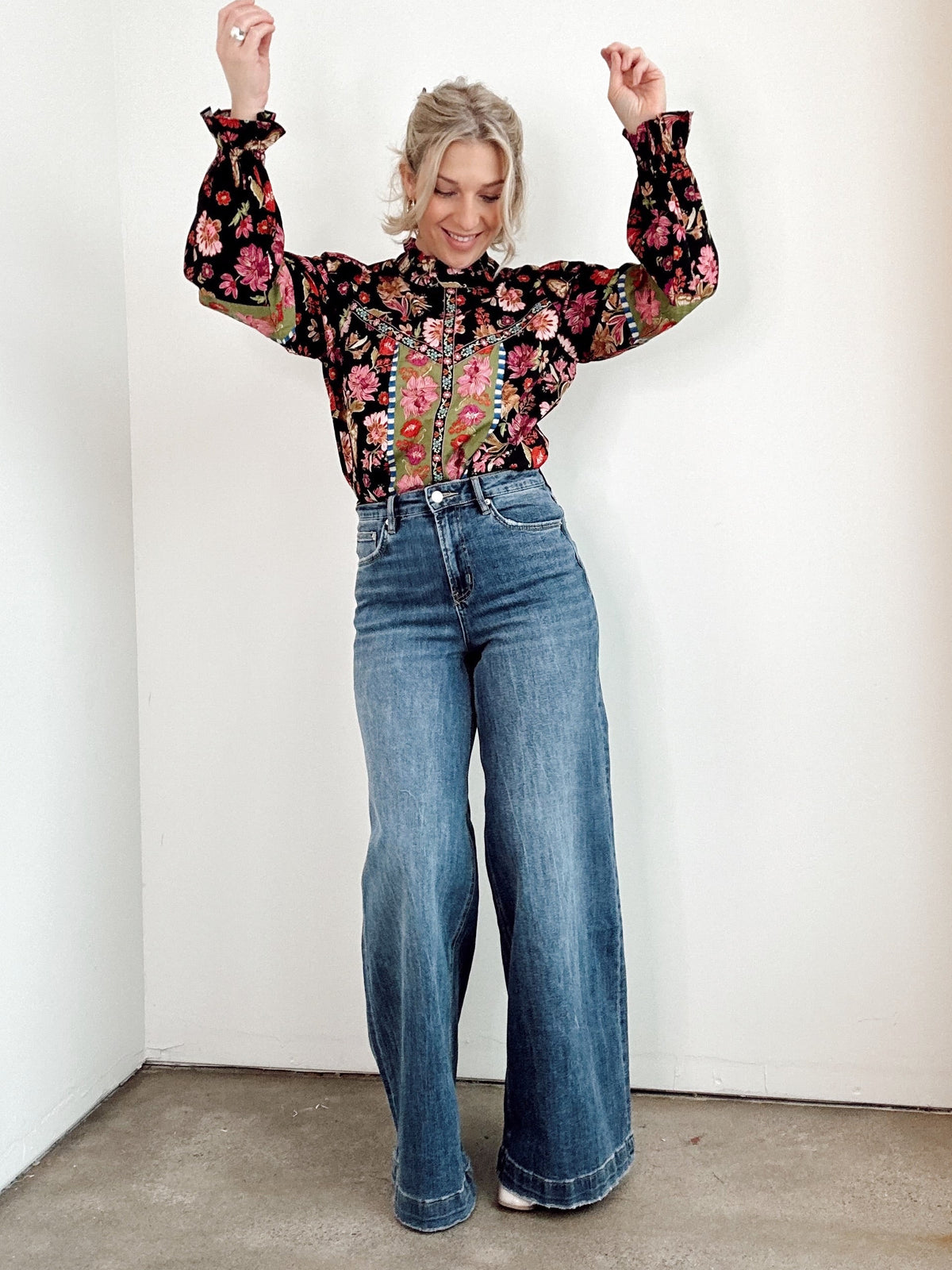 Marney Floral Print Top