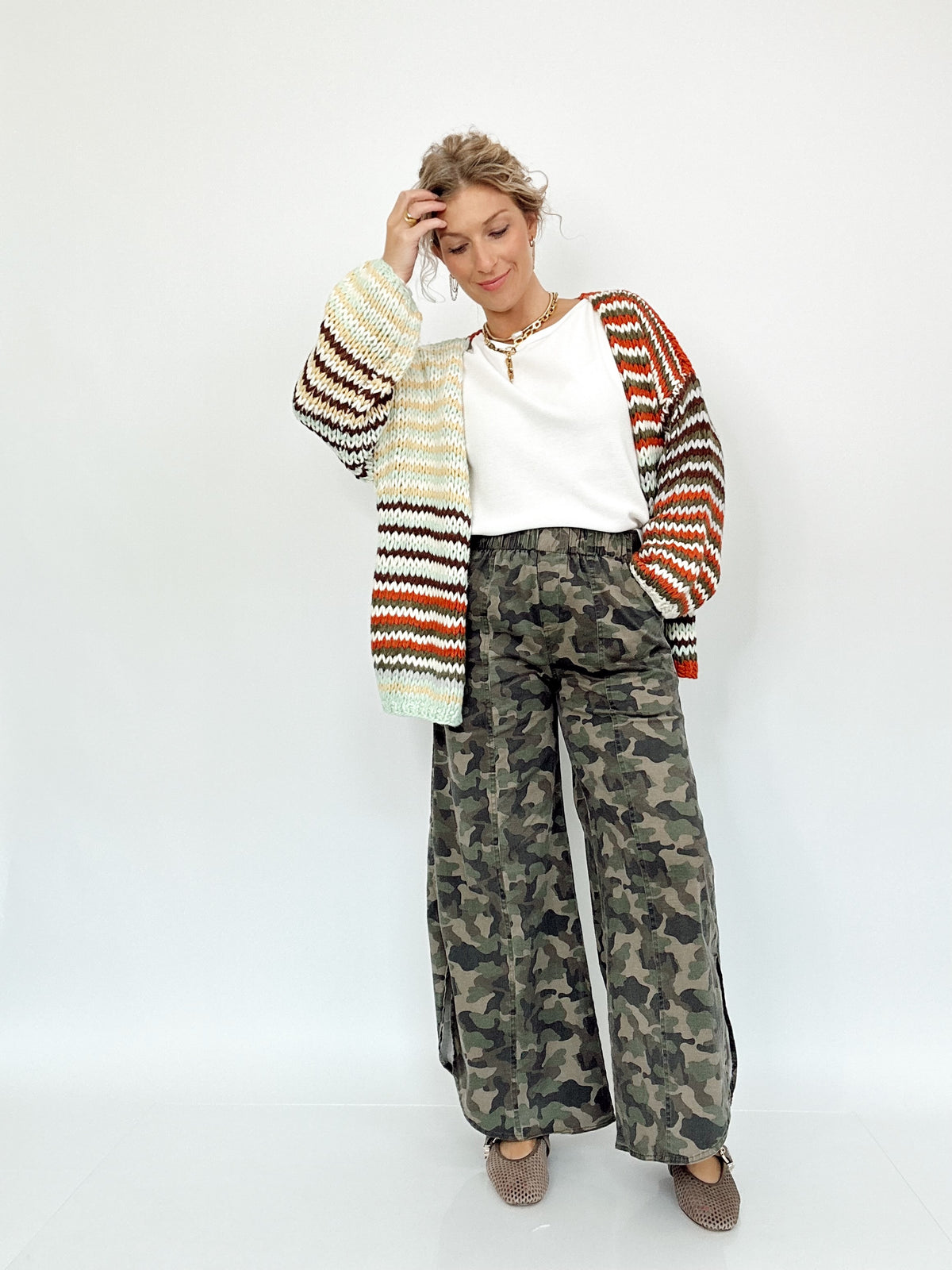 Nyla Tulip Washed Jeans Camo