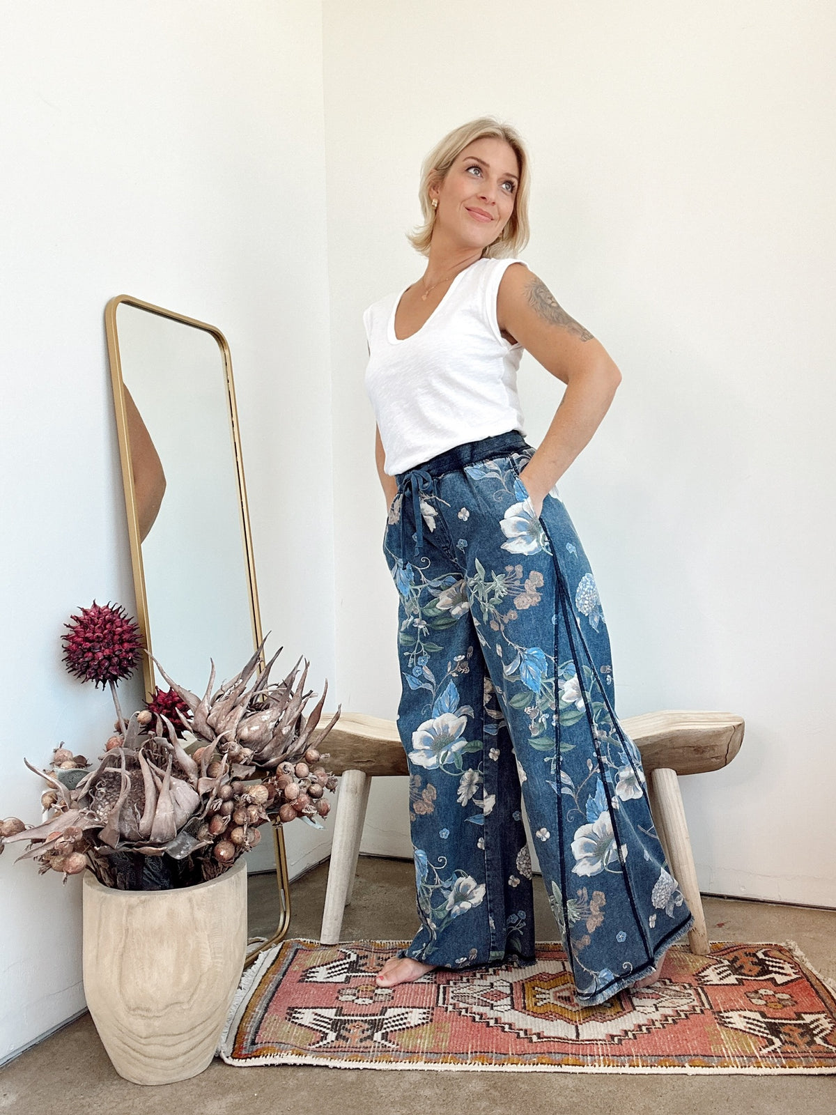 Fianna Flower Print Pants
