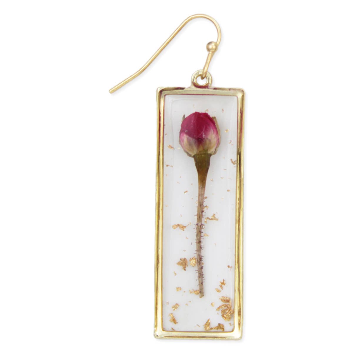 Pink Dried Flower Earrings