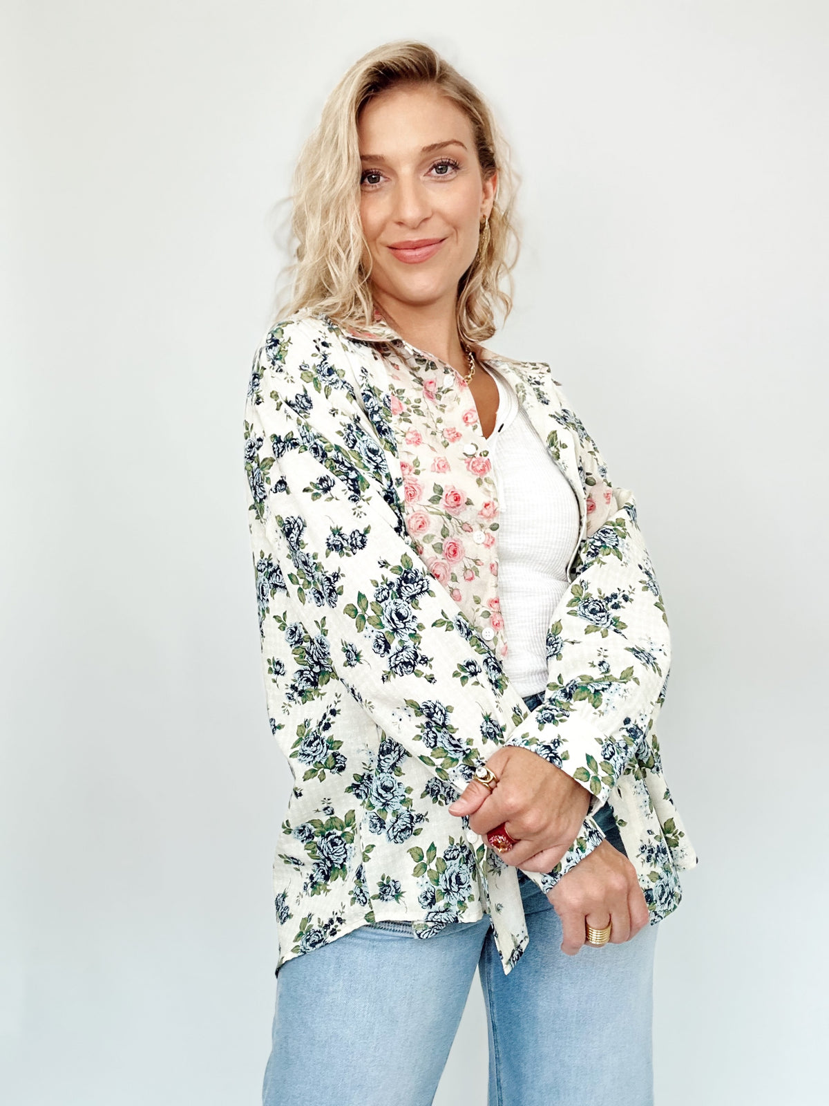 Adele Floral Button Down Shirt