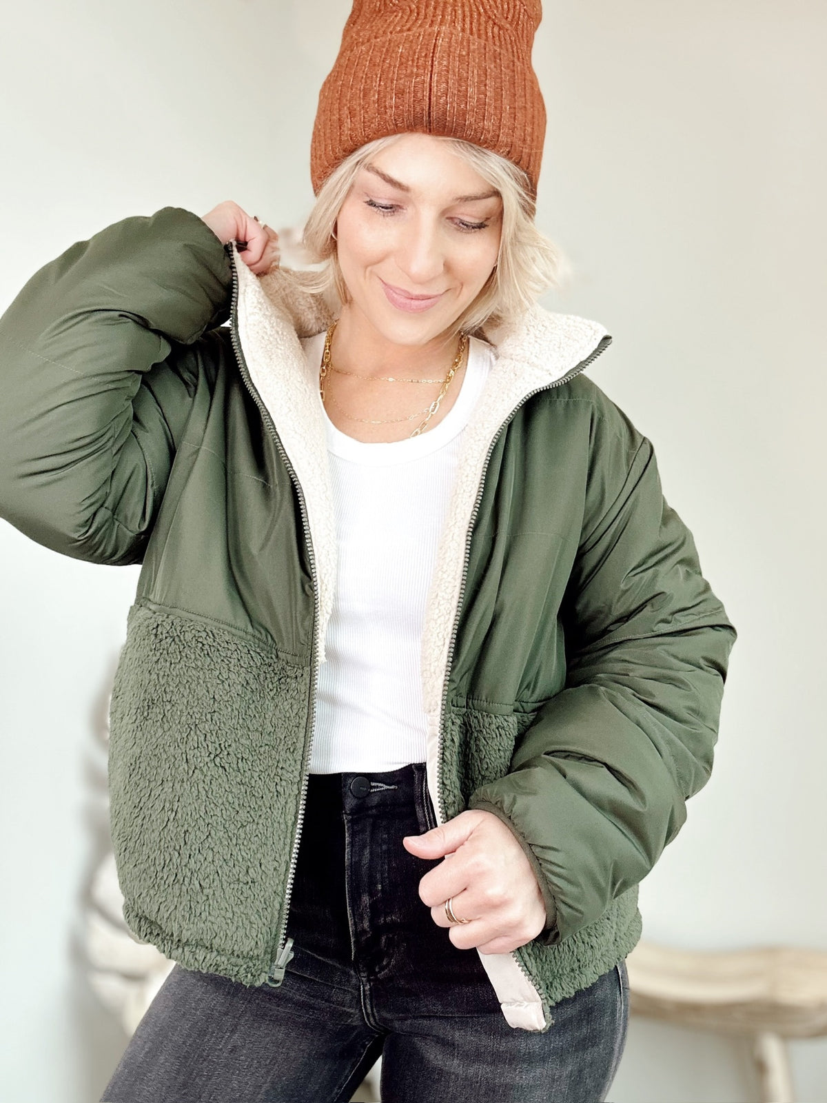 Shelby Sherpa Puffer Jacket