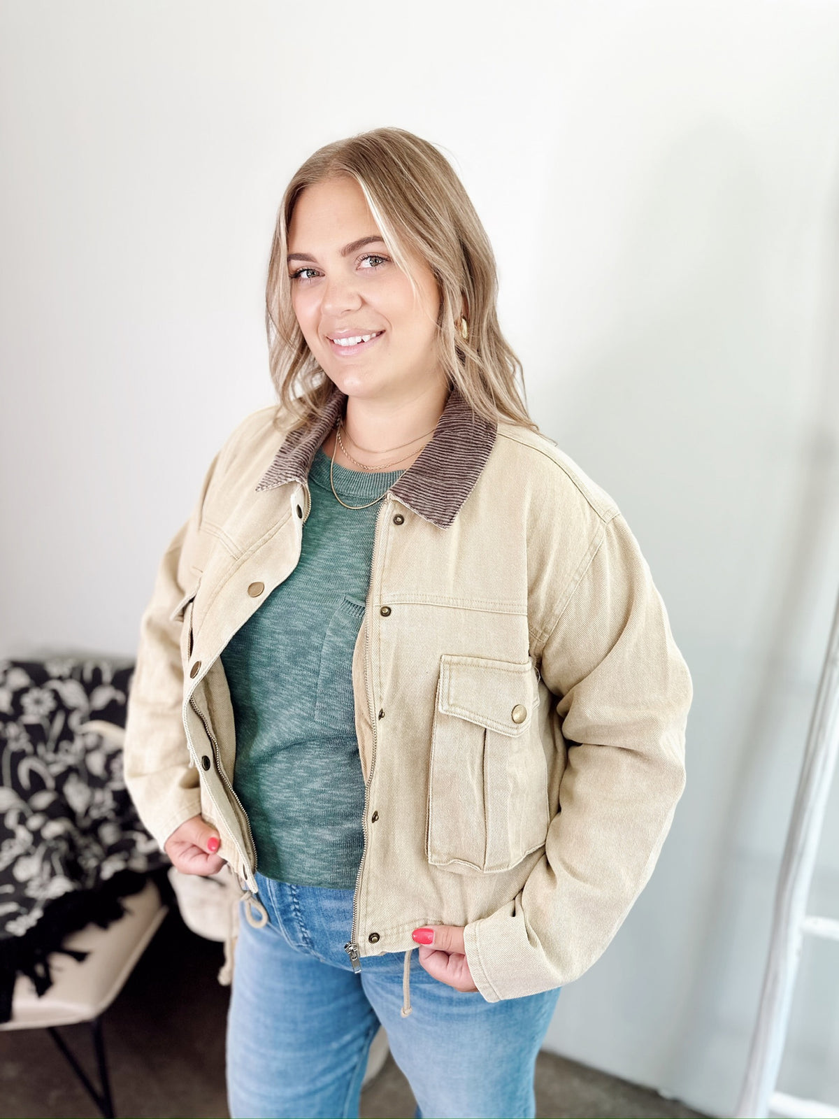 Mindee Corduroy Crop Jacket