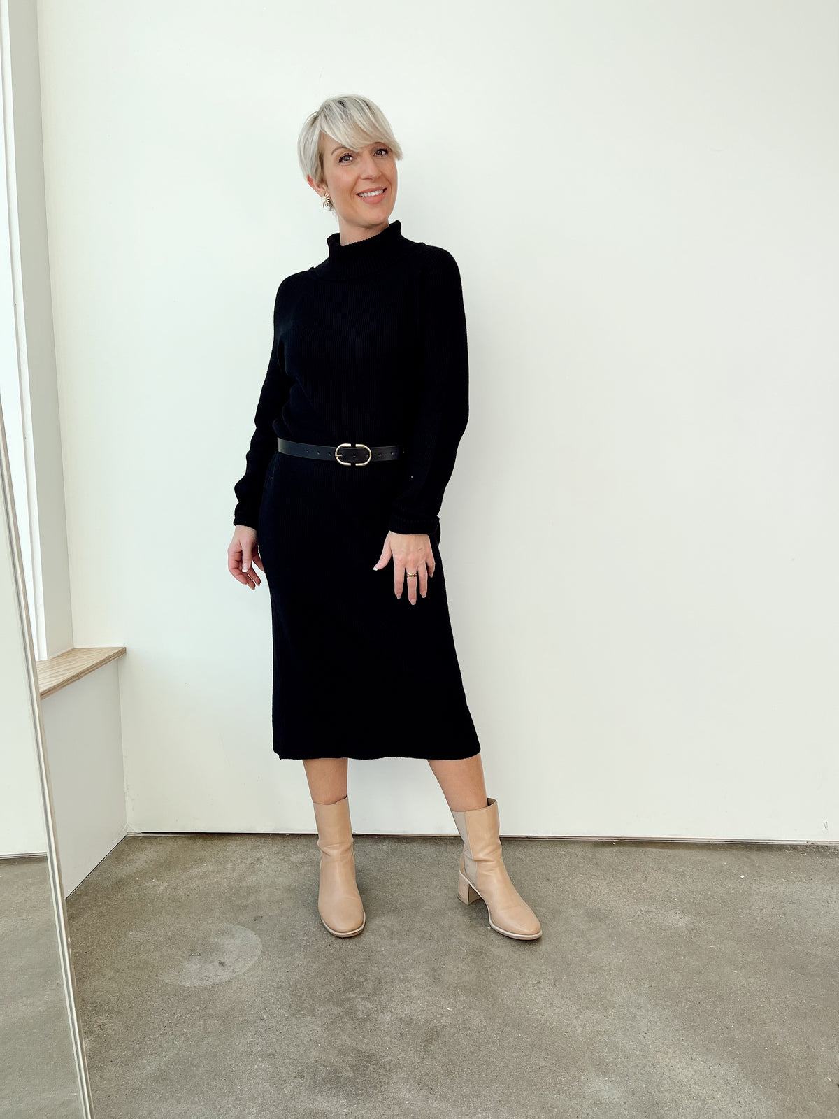 Tanya Turtle Neck Sweater Dress