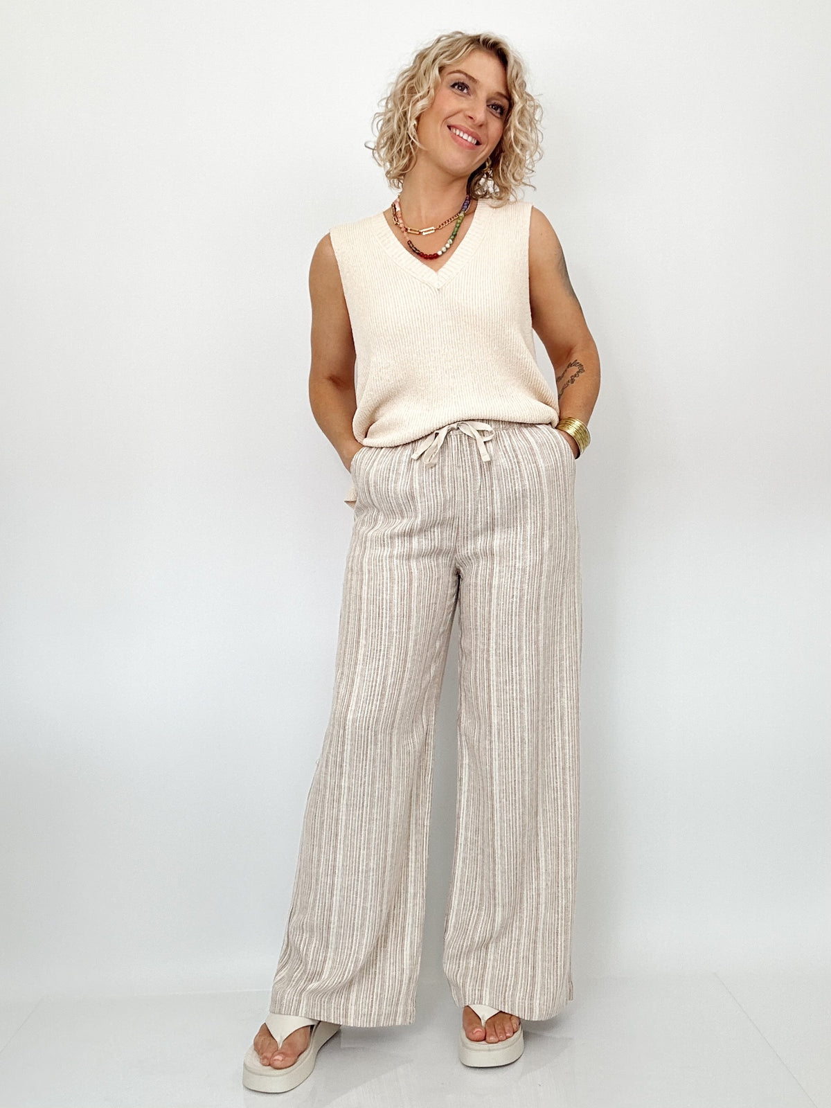 Helen Knit Tank Top Natural