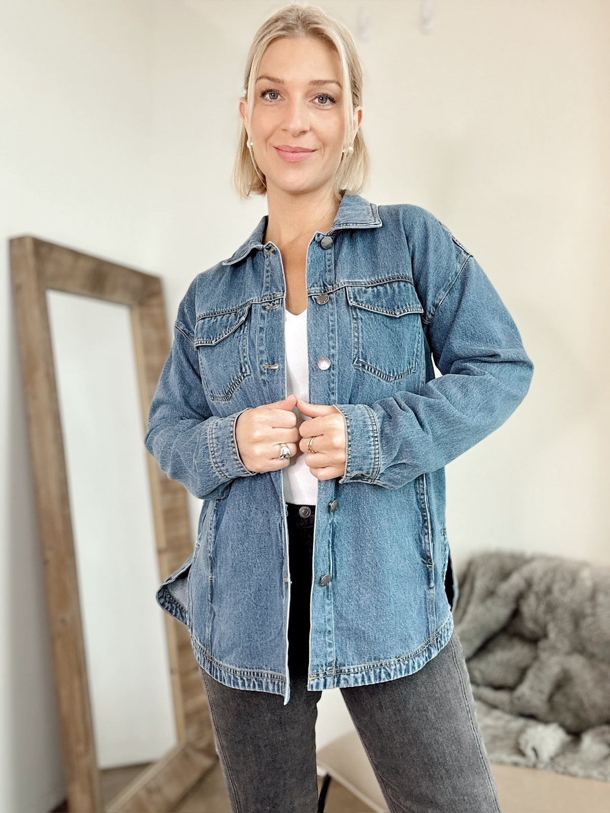 Paulina Denim Tencel Shacket