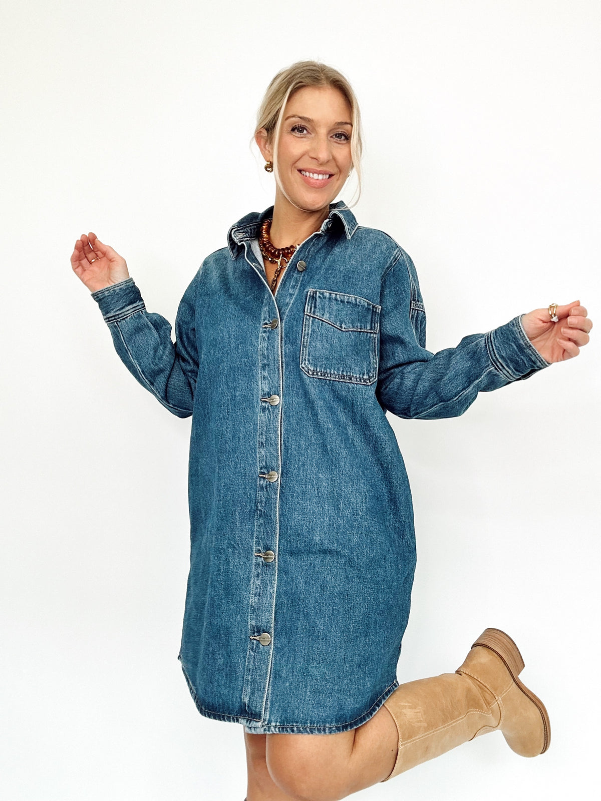 Dixie Denim Oversized Shirt Dress