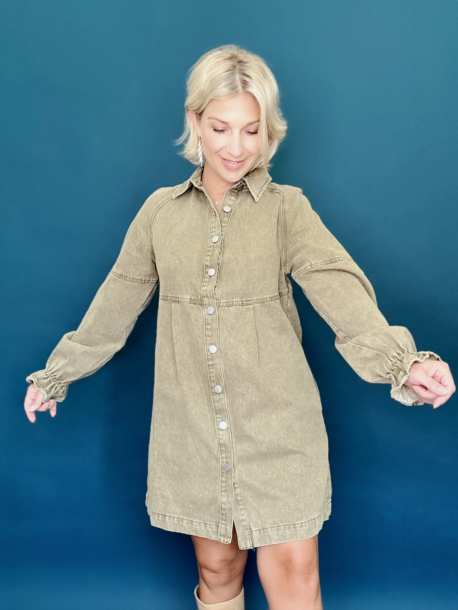 Elise Mini Dress Olive